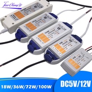 [Hot A] 5V 12V Power Supply Adapter 110V 220V to 12V/5V Lighting Transformer 100W 72W 60W 48W 28W 18W Source LED Driver for LED Strip