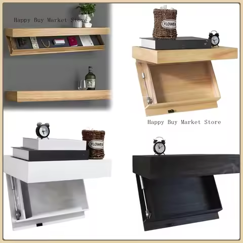 Magic Flap Wall Frame with Hidden Secret Compartment Hidden Floating Shelf Wall-mounted Storage Rack