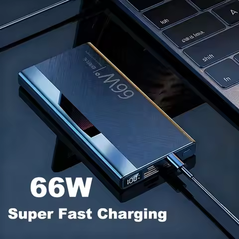 Power Bank 30000mAh with 66W PD Super Fast Charging Powerbank External Battery Pack for iPhone Samsu