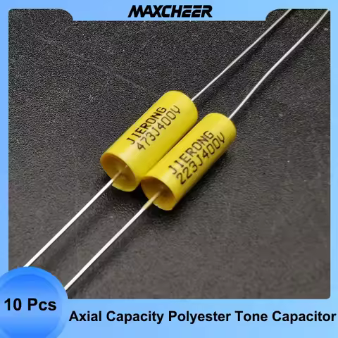 10Pcs Axial Capacity Polyester Capacitor 223J400V/473J400V 0.022uf/0.047uf Brass Leg Electric Guitar