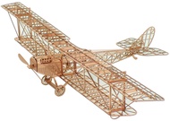 日本 AEROBASE DIY金屬飛機模型/ 柯蒂斯詹尼/ 雙翼飛機