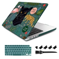 Green matte print laptop case compatible with Macbook Pro M4 M3 M2 14 16 inch A3112 A3401 A3403 A291