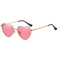 Fashion Heart-Shaped Sunglasses for Women Retro Metal Frame Colorful Sun Glasses Lovely Shades Vinta