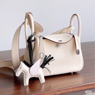 大全配🈶️購證❤️ 愛馬仕 #奶油白 銀扣 #mini #lindy #hermes