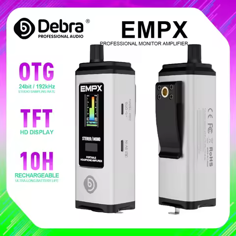 Debra EMPX Professional In Ear Monitor Headphone Amplifier TFT Dynamic Level Display Rechargeable XL