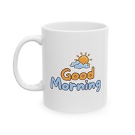 Orange Sun Good Morning Mug Ceramic Mug 11oz