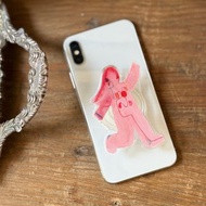 原創設計插畫手機氣囊支架懶人伸縮手機殼配飾粉色少女心事可愛