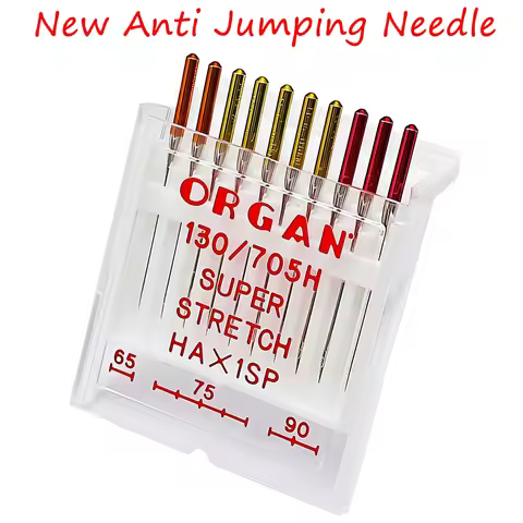 6/10PCS Organ Needles Serger Combo #65- #75 - #90 Combo HAX1SP Needles For Elastic Knitted Fabric Se