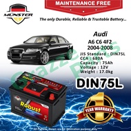 Münster Robust MF CMF DIN75 | DIN75L | 57539 (75AH) Car Battery Bateri Kereta for Audi A6 C6 4F2 200