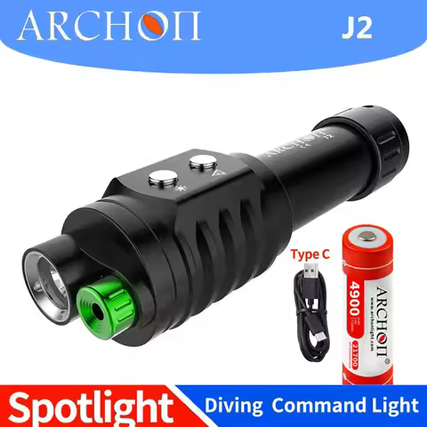 ARCHON J2 / J1 Diving Flashlight Lights Profession Diving Lights Underwater Lamp 100m Instructor Div