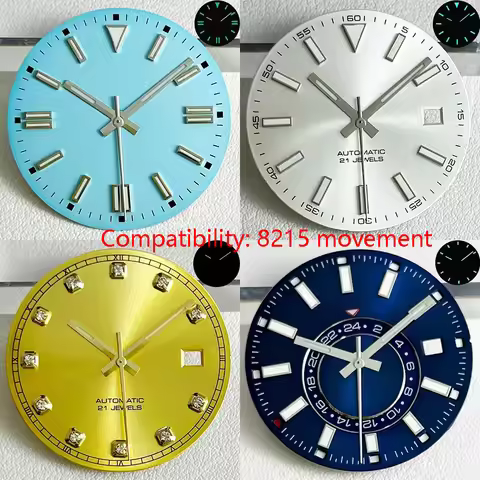 The 30.7MM illuminated dial is suitable for Miyota 8205, 8215, 821A, Mingzhu DG2813 3804, Seagull ST