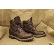 Timberland 6 inch premium fullgrain brown Wax Leather boots size 40