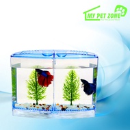 Aquarium Betta Tank House Double Plastic Akuarium Plastic Betta House Double / Betta Tank / Betta Aq