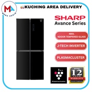 Sharp 480L, four-door inverter refrigerator SJ-F489GK