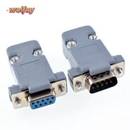 YOLANDA 9 Pin Jack Socket, Protective With Plastic Shell DB9 D-sub Connectors Plug, COM Plug Connect