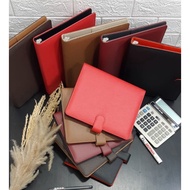 Premium Plain Binder A5 B5 Exclusive Binder 20 and Ring 26, Campus and College Binder, Leather Binde
