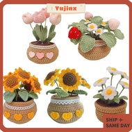 YUJINX Crochet Kit, Multicolored Yarn Crochet Flower Crochet Kit, Sewing Sunflower Knit Kits Tulip F