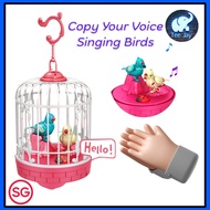 Bird Singing Toy Electronic Toys Talking Bird Cage Voice-Controlled With Motion Sensor