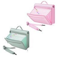 Zipper Binder 2 Inch 3 Ring Binder with Multi-Pocket 500 Sheet Capacity 5 Tab Expanding File Folder