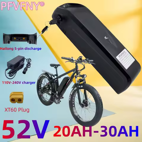 Air transportation, 52V5 needle Hailong lithium battery, suitable for mountain bikes and climbing bi