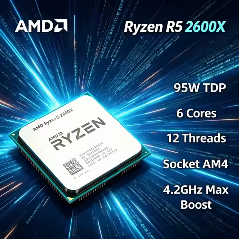AMD Ryzen 5 2600X R5 2600X High Performance 6 Core 12 Thread AM4 Loose Package CPU Fully Tested With