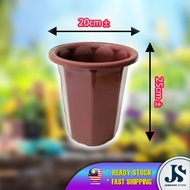 TOYOGO Round Plastic Flower Pot Pasu Bunga Plastik Bulat