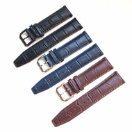 Substitute IWC Watch Strap Crocodile Pattern Genuine Leather Cowhide Baitaofino Portugal Seven-Day Timer Pilot