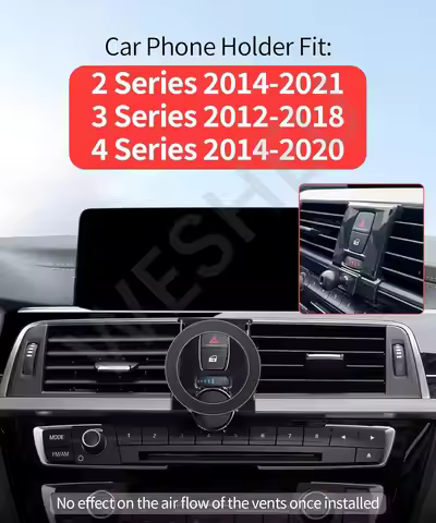 Car Phone Holder for 2014-2021 BMW 2 Series/2012-2018 BMW 3 Series/2014-2020 BMW 4 Series Accessorie
