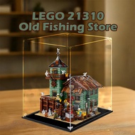 Lego Acrylic Display Box for 21310 Old Fishing Store Popmart Labubu Zimomo Kotak Pameran Kedai Meman