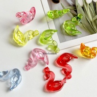 5 Pcs Transparent Charm Beads - Swan
