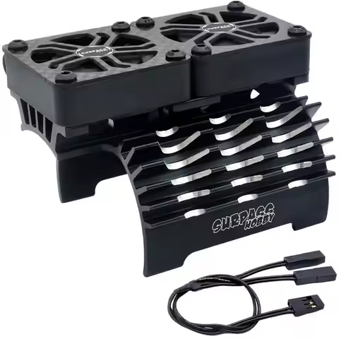 Superr-SURPASS HOBBY Cooling Fan RC Motor 40Mm Double Fan Heat Dissipation For 1/5 1/8 1/10 RC Cars