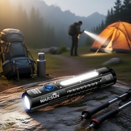 WARSUN SQ03 USB Rechargeable LED Flashlight 8 Light Modes, Portable Torch for Camping, Hiking, Emerg