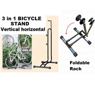 3 in 1 Vertical Bicycle stand Bike Floor Parking Rack Bike Indoor Garage Storage Steady Wheel Holder Repair Rack