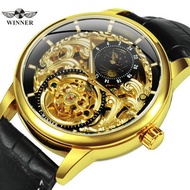 T-Winner European And American Mens Fashionable And Casual Hollow Moon Phase Watch Carved Hollow Aut