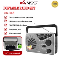 ✻✱NSS Portable Electric Radio FM/AM/SW Speaker HI-FI Super Sound 4band am radio AC DC Operated NS-65