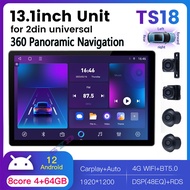 【4G+64G TS18 Octa Core】9/10/13 inch Screen Car Radio 2Din Multimedia MP5 MP3 Player Support Carplay 