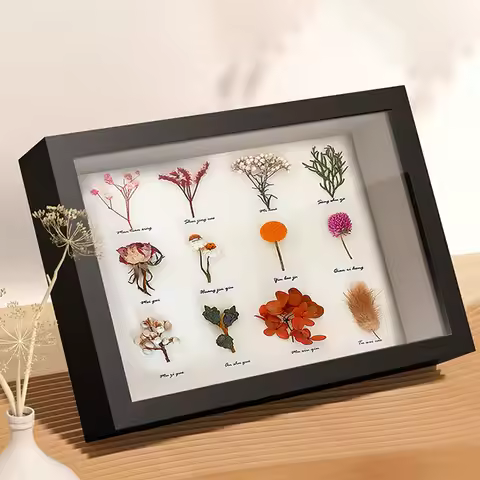 Shadow Box Wooden Photo Frame For Displaying Three-Dimensional Works DIY Dried Flowers Butterfly Spe