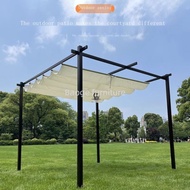 Villa Courtyard Awning, Retractable Awning, Outdoor Leisure Pavilion, Grape Trellis, Retractable Flo