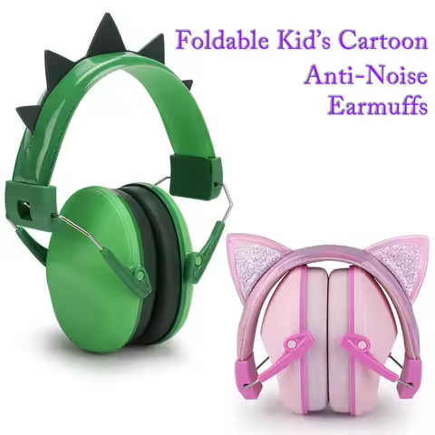 Cartoon Anti-Noise Safety Earmuffs Cat Ears Kid Hearing Protection Adjustable Ear Protector For Stud