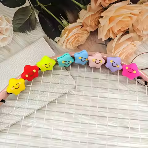New Silicone Tennis Racket Vibration Damper Star Style Shock Absorption Multicolor Double-Sided For 