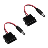 QIANRENON DC5.5 * 2.1 to 4pin Molex Male-to-Male Power Adapter Cable, 4-Hole 2-pin 12v DC Adapter Ca