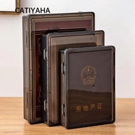 CATIYAHA Certificate Storage Box, Dustproof Plastic A4 File Box, Practical A4 Multifunctional Transp