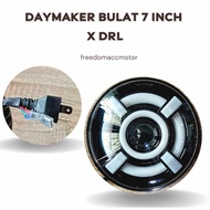 ROUND D MAKER LAMP REFLECTOR 7 inch XO DRL WHITE YELLOW Rubicon jummy Ninja Tiger Vixion Motorcycle 