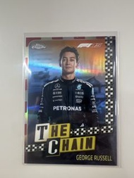 Topps Chrome F1 75 George Russell 卡牌