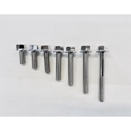 Silver Stainless Steel Nuts Nut Male Size M6 6 Mm 10 KOLO Screwdriver Head Outer-Inner Square Eng Wo