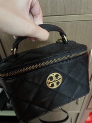 Tory Burch Vanity黑色菱格紋盒子袋
