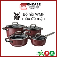 Wmf 4 Piece Pot Topf-Set Fusiontec FT Mineral Töpf In Plum Red, Suitable For All Types Of Cookers [Germany]