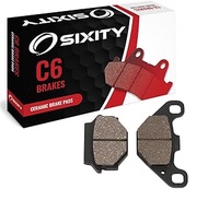 Sixity C6 Rear Ceramic Brake Pads compatible with Kawasaki EX500 Ninja 500R D1 D2 D3 D4 D5 D6 D7 D8 