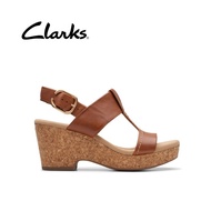 Clarks Giselle Style Tan Leather Womens Shoes