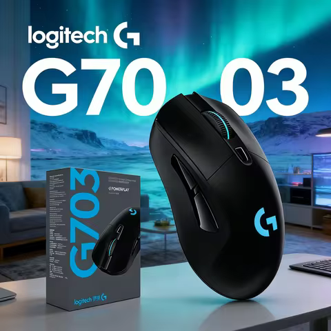 Logitech G703 Lightspeed Wireless Gaming Mouse 12K DPI RGB Lightweight 6 Programmable Buttons On+G10